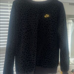 Nike Black Leopard Print Sweatshirt